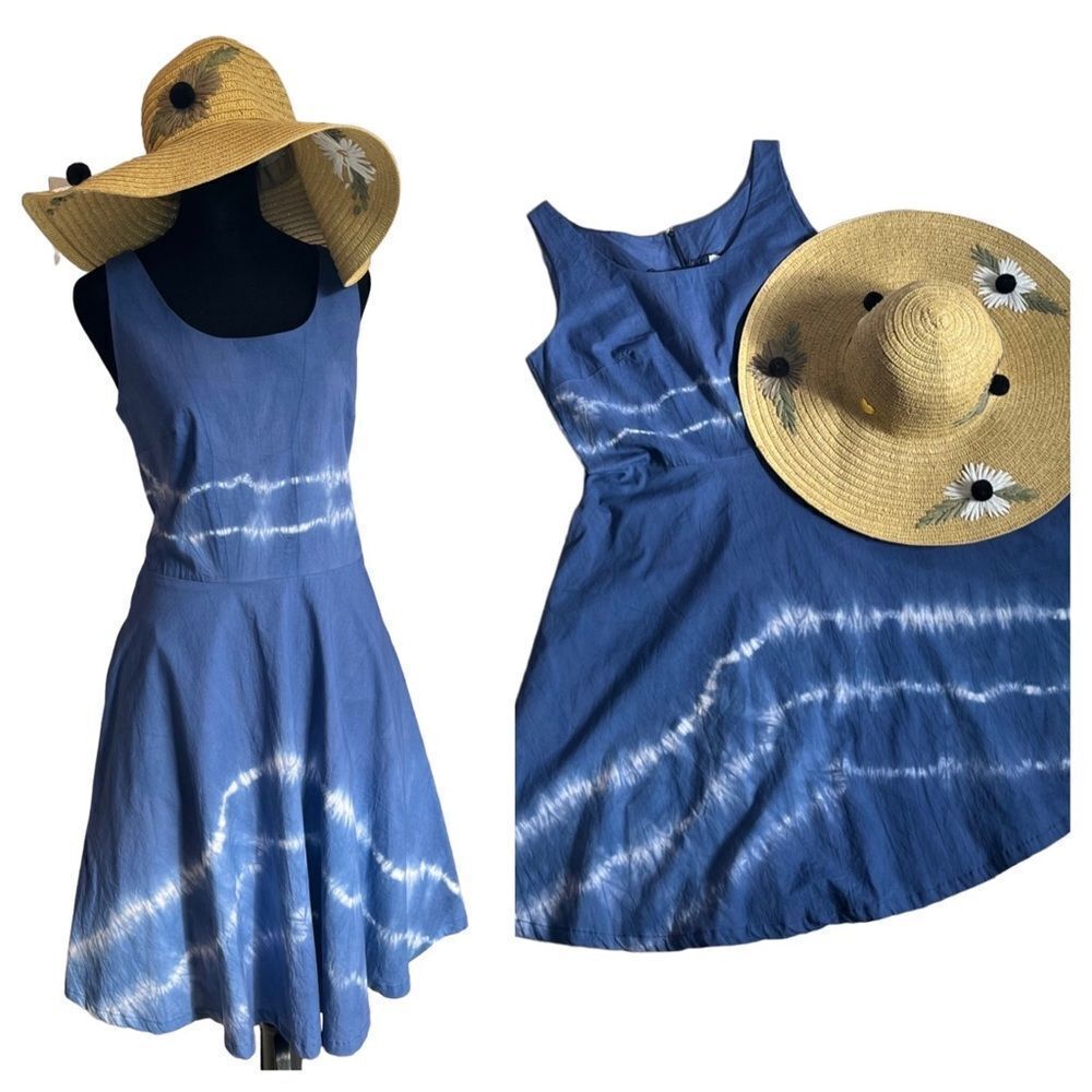 Global Mamas batik tie dye organic cotton midi dress